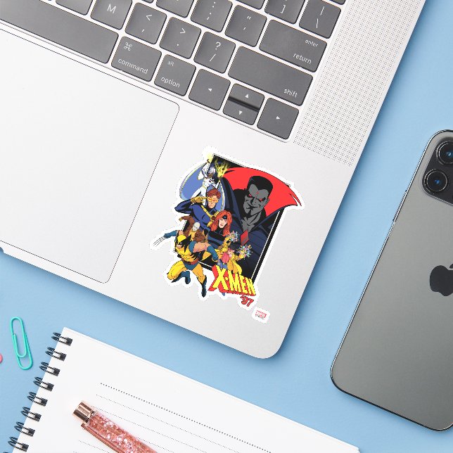 Sticker X Hommes Vs Mister Sinister (Ordinateur portable avec iPhone)
