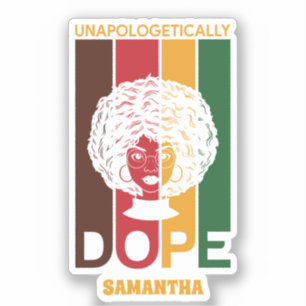 Sticker Xe   Dope sans apologisme   Femme afro