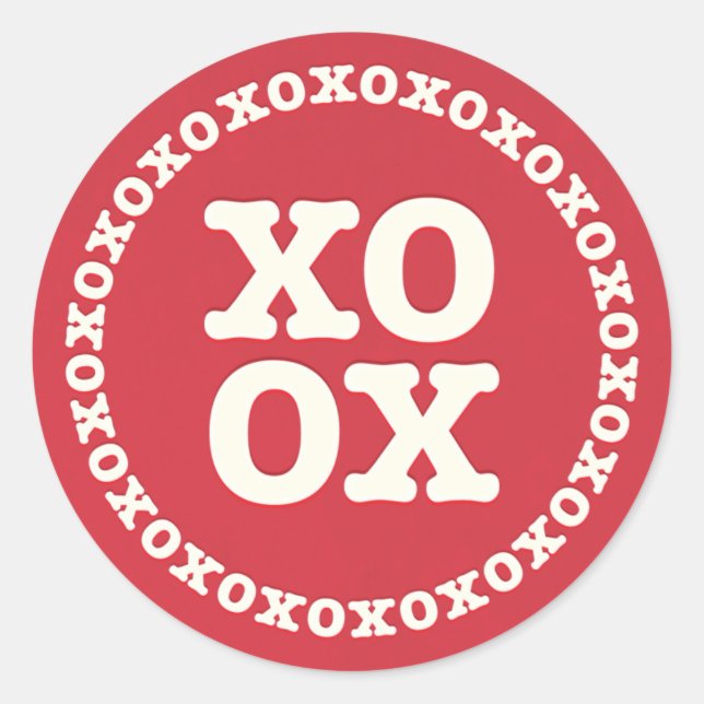 Sticker XOXO Valentine's Day | Rouge (Devant)