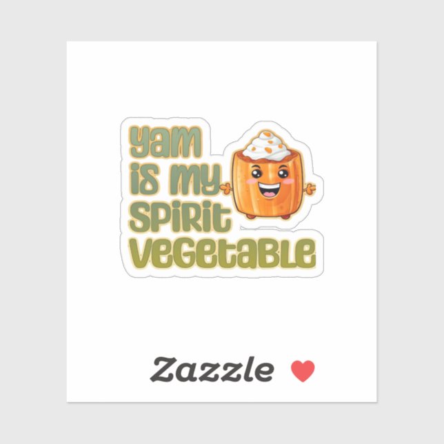 Sticker Yam Is My Spirit Vegetable Classic (Feuille)