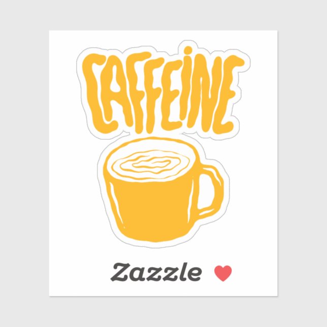 Sticker Yellow Caffeine (Feuille)