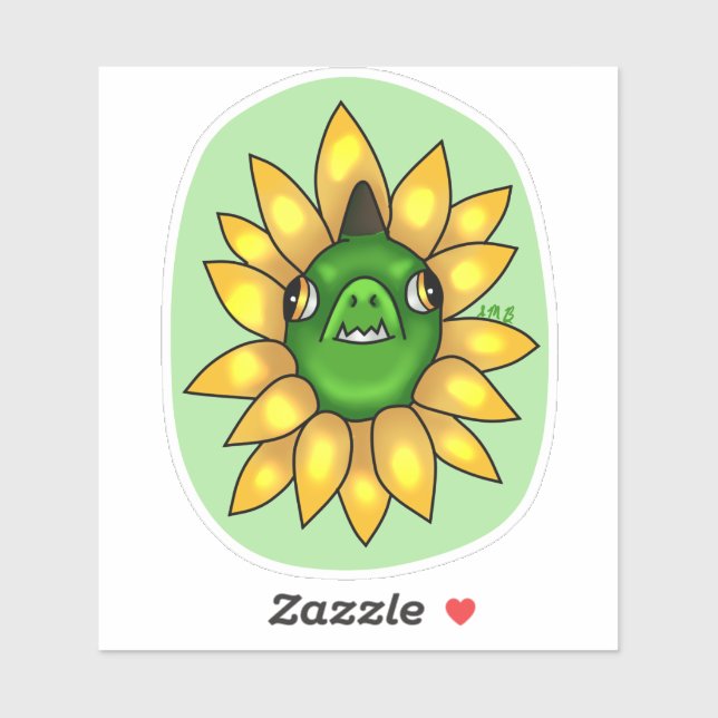 Sticker Yellow Daisy Dragon (Feuille)