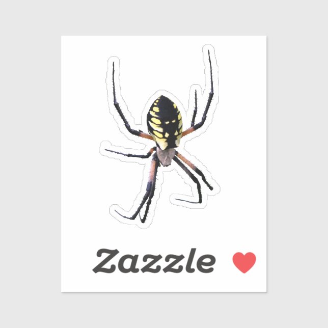 Sticker Yellow Garden Spider (Feuille)