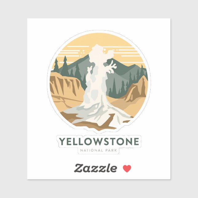 Sticker Yellowstone National Park Adventure (Feuille)