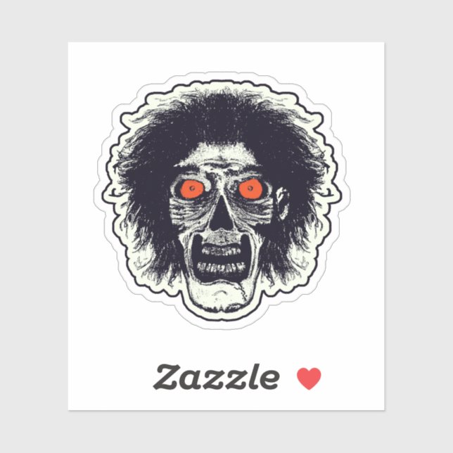 Sticker Yeux orange zombie (Feuille)