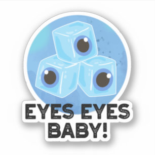 Sticker Yeux Yeux Bébé Funny Ice Eyeballs Pun