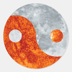 Sticker Yin & Yang Harmonie Spirituelle Soleil & L