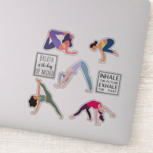 Sticker Yoga Girls mignonnes Citations & Poses Yoga