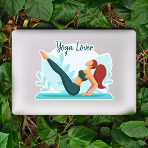Sticker Yoga Lover - Personnalisable Navasana Pose Design
