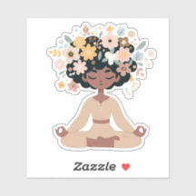 Sticker Yoga Sukhasana Serenity and Balance
