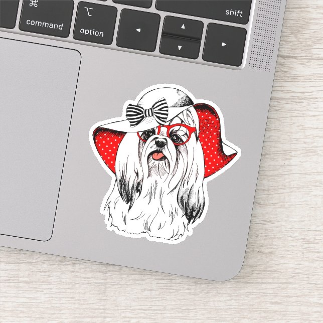 Sticker Yorkie Fashion Shoot (Détail)