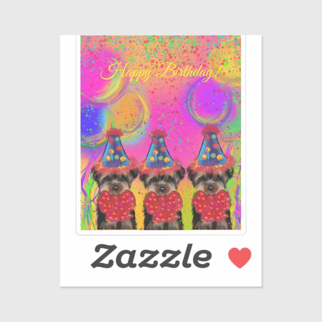 Sticker Yorkie Poo (Feuille)