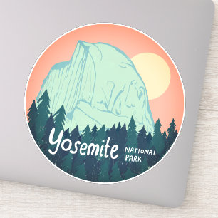 Sticker Yosemite National Park Calif Camping Voyage Turquo