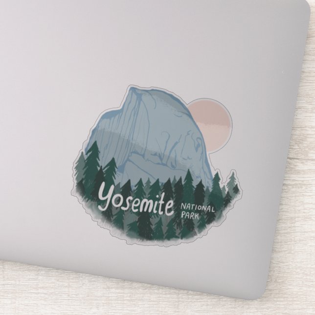 Sticker Yosemite Parc National Calif Camping Transparent (Détail)