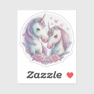 Sticker You, My Love, Are a True Unicorn Classic Round Sti
