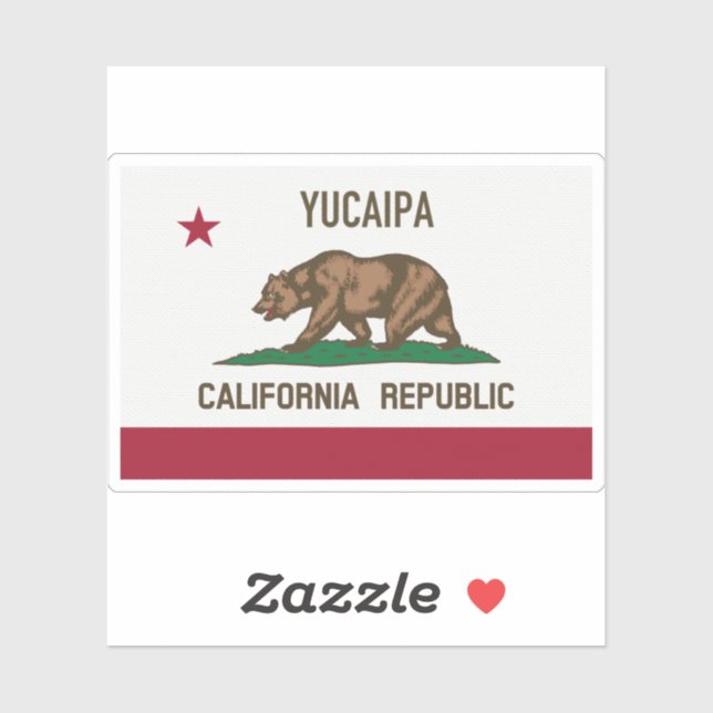 Sticker Yucaipa CA (Feuille)
