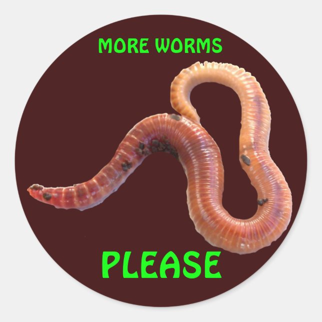 Sticker Yucky Worm (Devant)