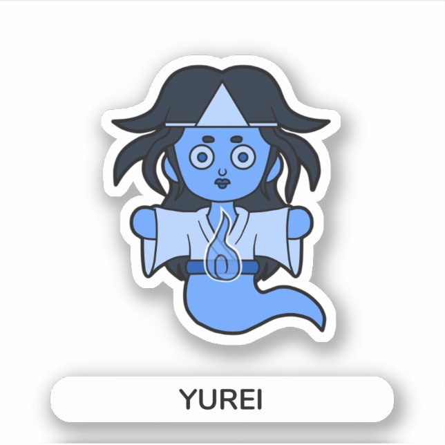 Sticker Yurei, fantôme japonais (Devant)
