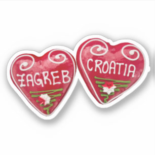Sticker Zagreb, Croatie : Licitar En Forme De Coeur