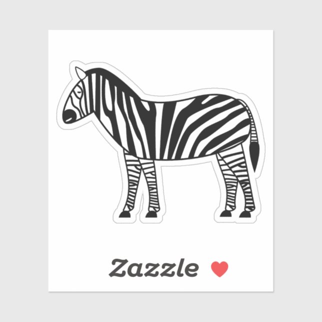 Sticker Zebra (Feuille)