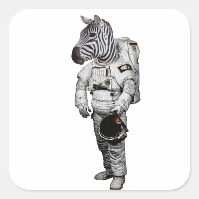 Sticker Zebra Astronaut (Devant)