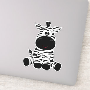 Sticker Zebra Custom-Cut Vinyl