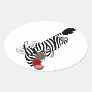 Sticker Zebra pour caricature à carreaux mignons