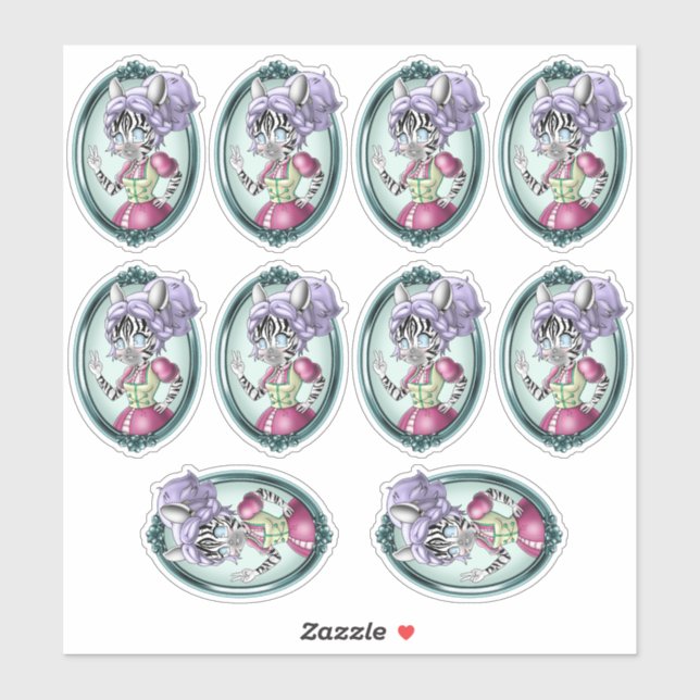 Sticker Zebras (Feuille)