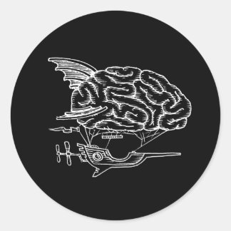 Sticker Zeppelin Cerveau (Noir)