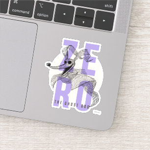 Sticker Zéro le chien fantôme - Typographie