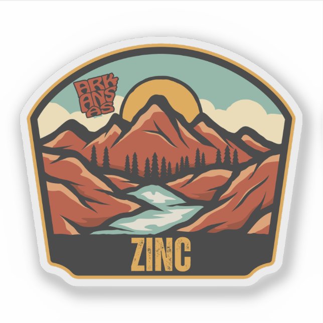 Sticker Zinc, Arkansas (Devant)