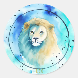 Sticker Zodiac en aquarelle Leo