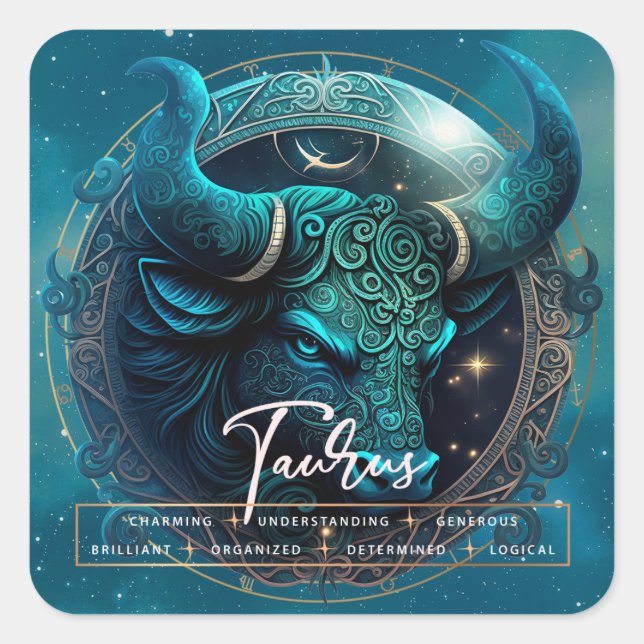 Sticker Zodiac Imaginaire de Taurus céleste (Devant)