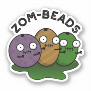 Sticker Zom-perles amusant Halloween Zombie perles jeu