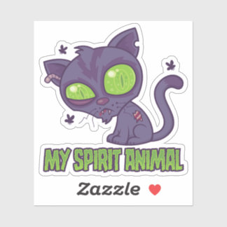 Sticker Zombie Kitten Is My Spirit Animal