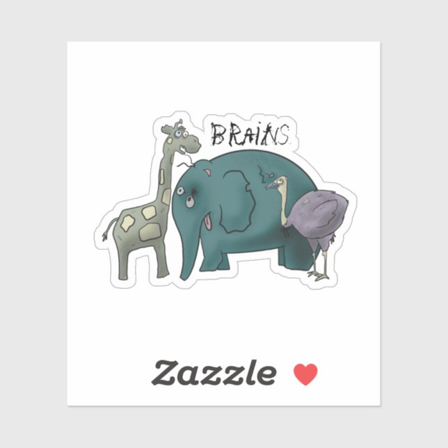 Sticker Zombie Savanna (Feuille)