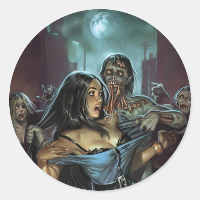 STICKER ZOMBIE TERRORS PAR ALY TOMBE (Devant)