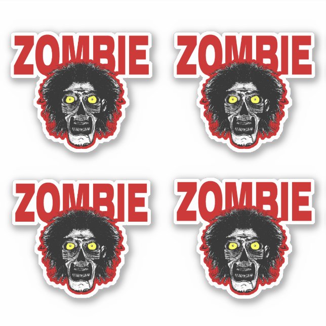 Sticker ZOMBIE - Tête (Devant)