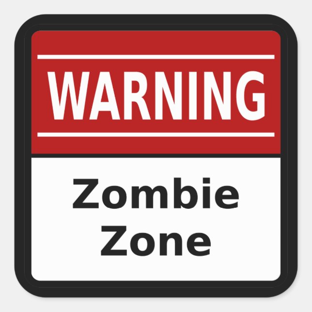 Sticker Zombie Zone (Devant)