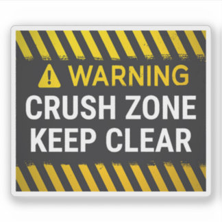 Sticker Zone de danger d'écrasement à maintenir dégagée