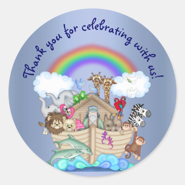 STICKER ZOO ANIMAL EN ARME DE NOAHS (Devant)