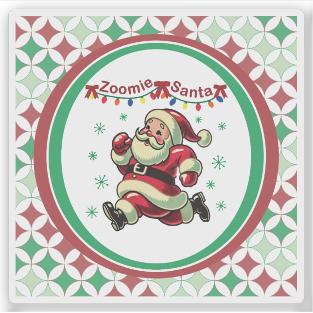 Sticker Zoomie Santa Christmas (Devant)
