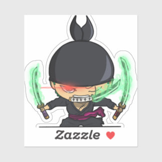 Sticker Zoro one piece chibi style anime