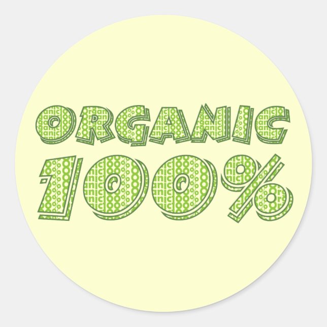 Stickers 100% bio (Devant)