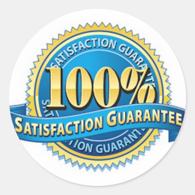 Stickers 100% Satisfaction Garantie (Devant)