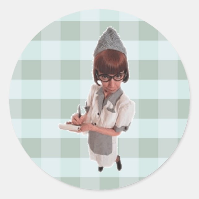 Stickers - 1950 RETRO DINER GAL (Front)