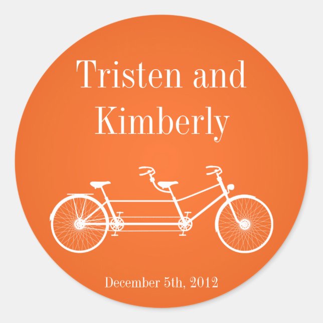 Stickers 20 - 1,5" Favor Vélo double orange (Devant)