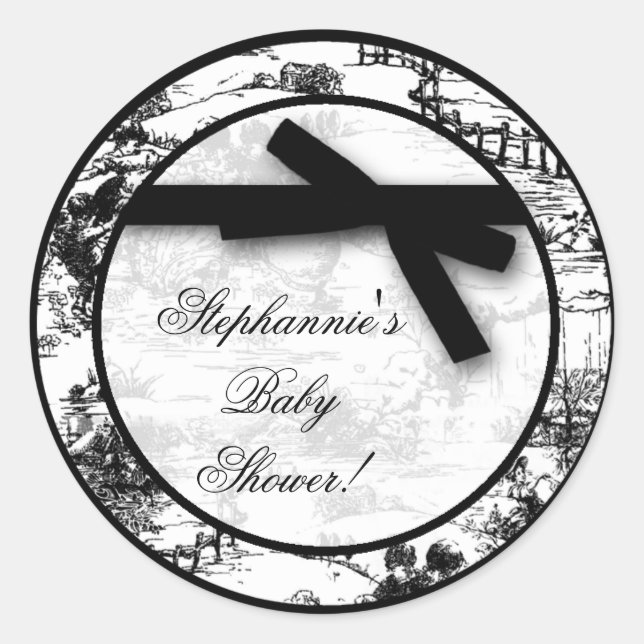 Stickers 20 - 1,5 po Favor Black White Toile Fabri (Devant)