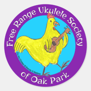 Stickers 3" Free Range Ukulele Society