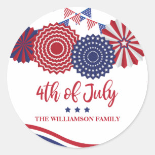 Stickers 4 juillet fête de l'indépendance